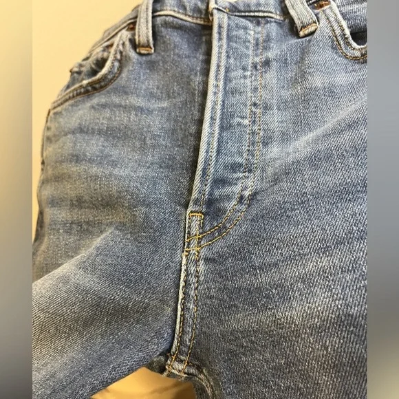 Re/Done Levi's 80s Slim Straight High Rise Jeans sz 27 - Picture 12 of 14